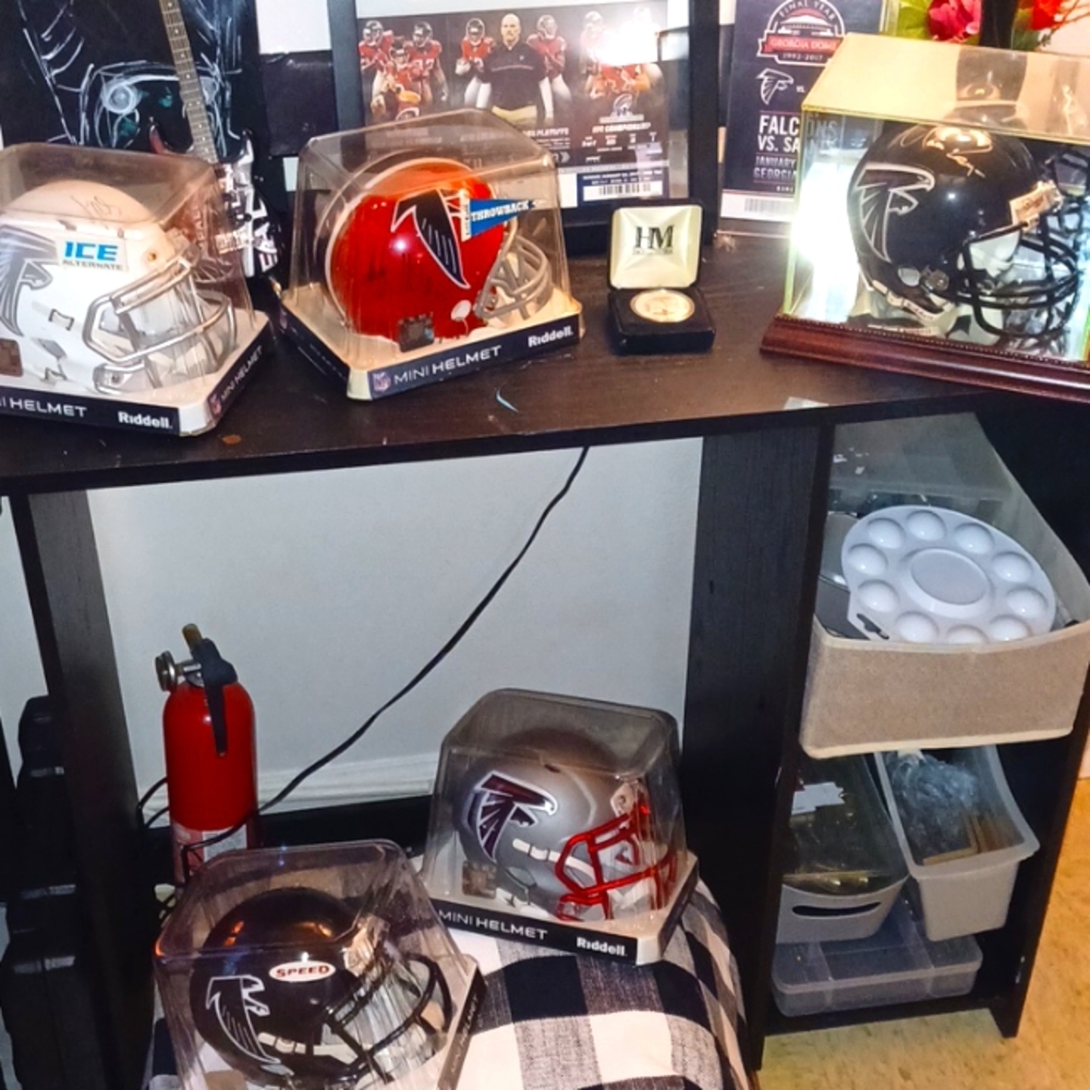 Atlanta Falcons Signed Mini Helmets